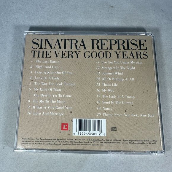 Sinatra Reprise: The Very Good Years CD Frank Sinatra 1991 Jazz Pop Compilation - Picture 2 of 3